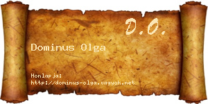 Dominus Olga névjegykártya